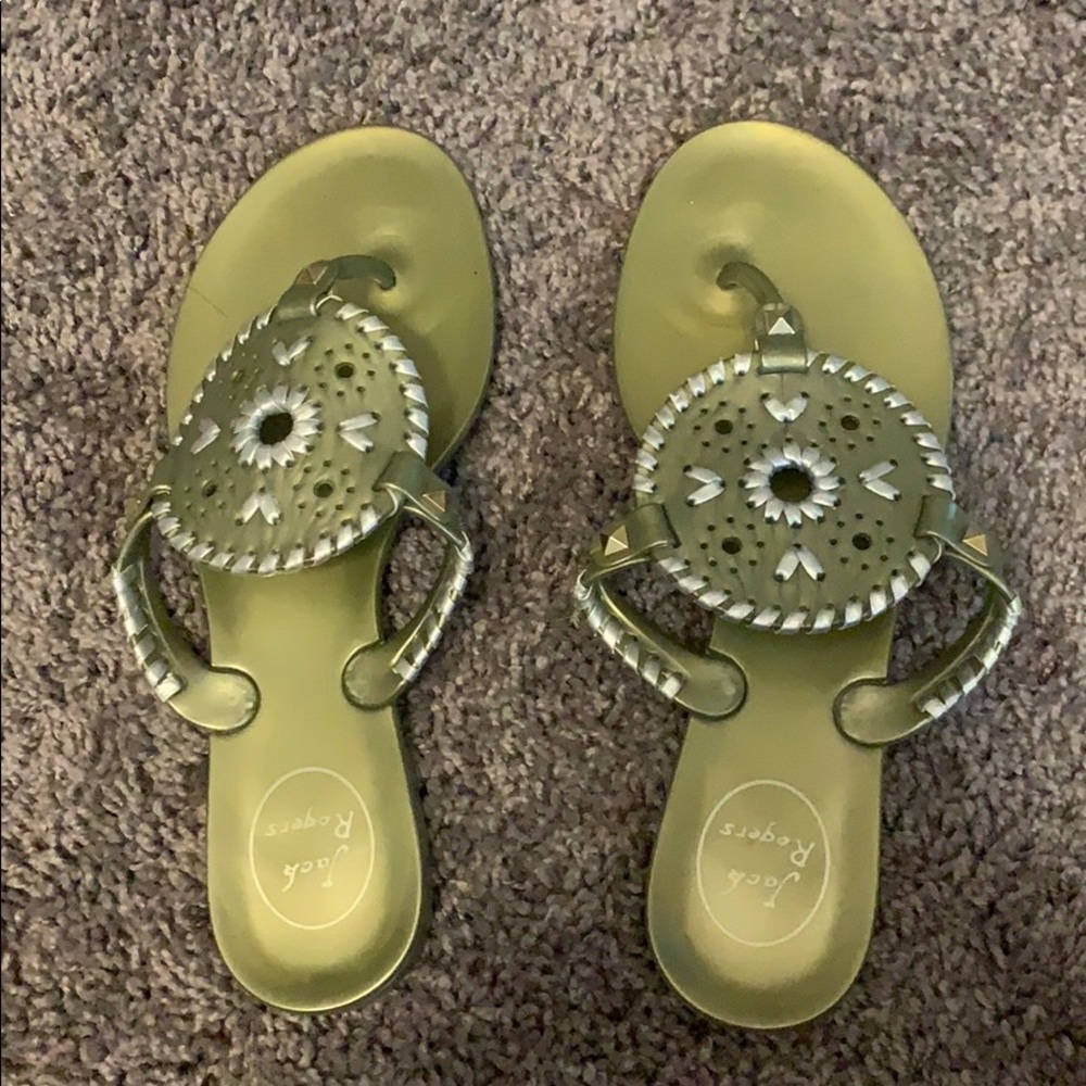 Gold Jelly jack Rogers
